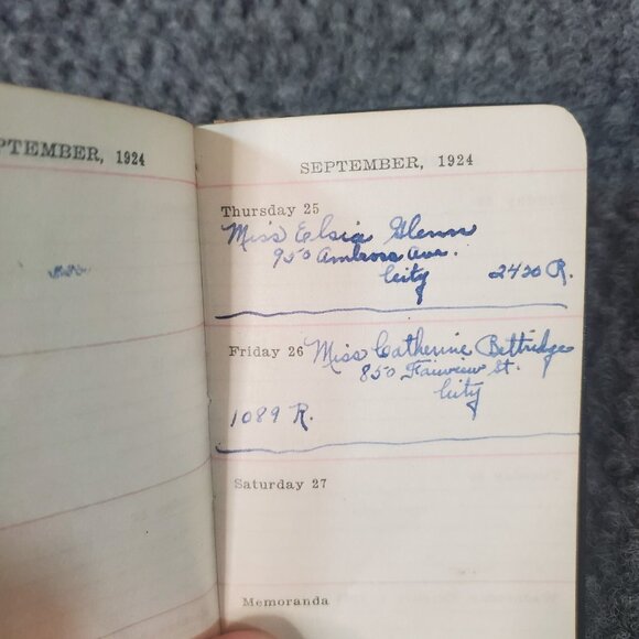 Vtg 1920s 1924 Pocket Calendar Some Writing Inside Black Power Class E Liverpool - Picture 6 of 6